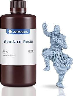 3D Printer Resin, 405nm High Precision Fast Curing UV Photopolymer Resin for LCD 3D Printing, 1kg Grey
