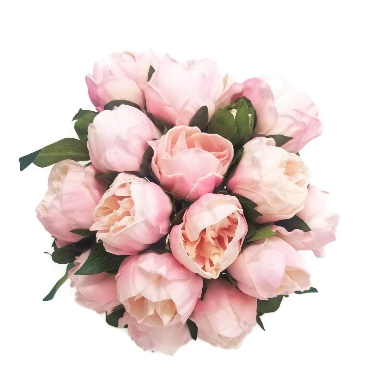 FRP Flowers Artificial Real Touch Small Peony Flowers for Bridal Bouquets, Home Decor, and Flower Arrangements (Blush Pink)