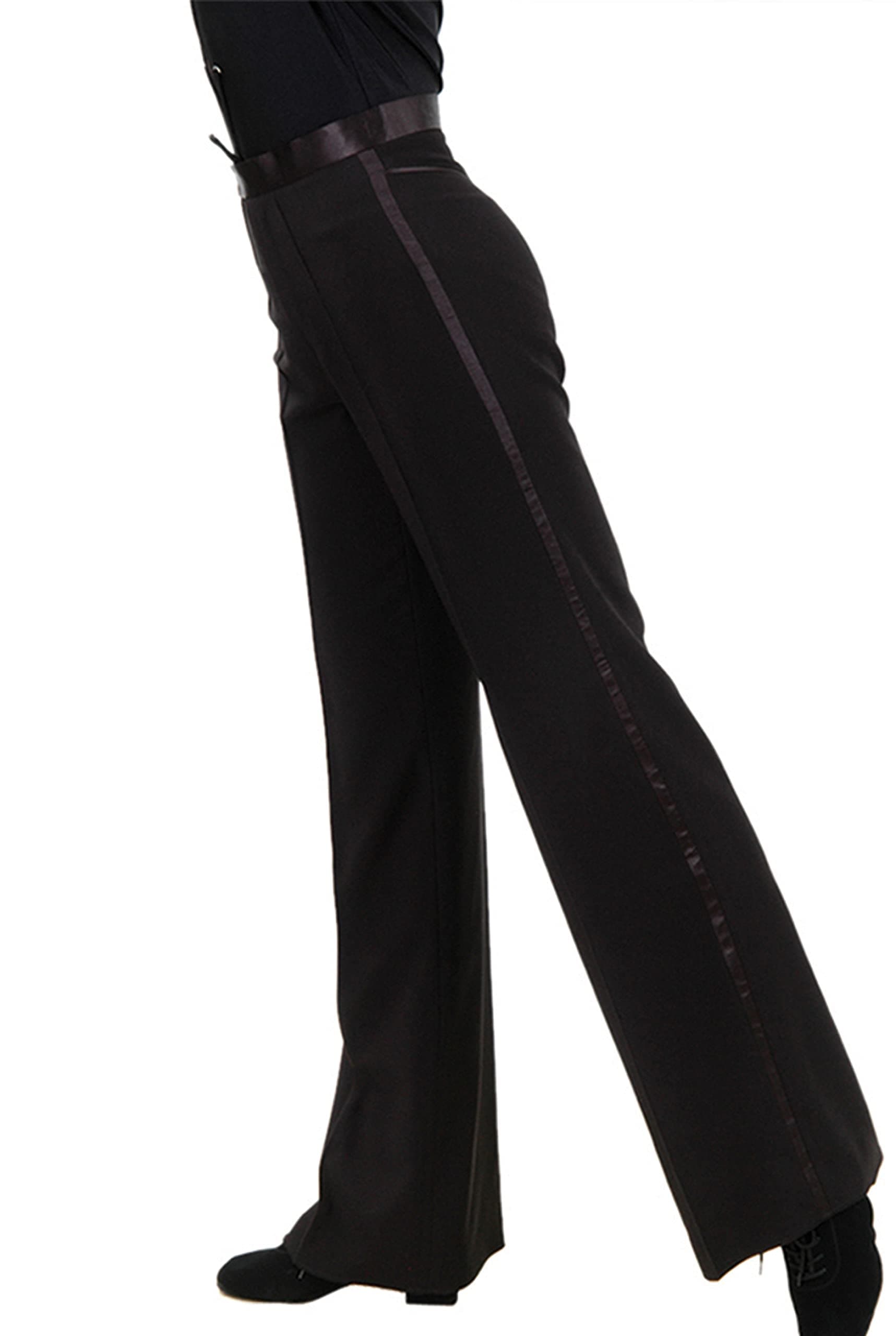 Men's Boys Dance Pants Latin Ballroom Tango Modern Salsa Practice Performance Dance Pants Long Trousers