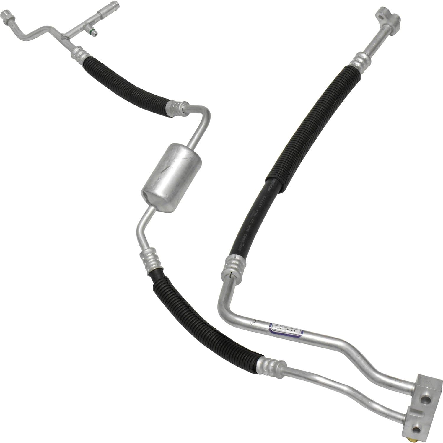 UAC HA 10409C A/C Manifold Hose Assembly, Silver/Black