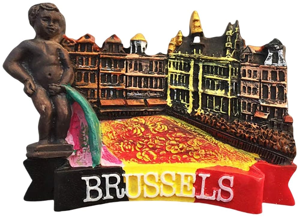 Muyu Magnet Souvenir 3D Brussels Belgium fridge ,Home & kitchen decoration Brussels Belgium refrigerator sticker