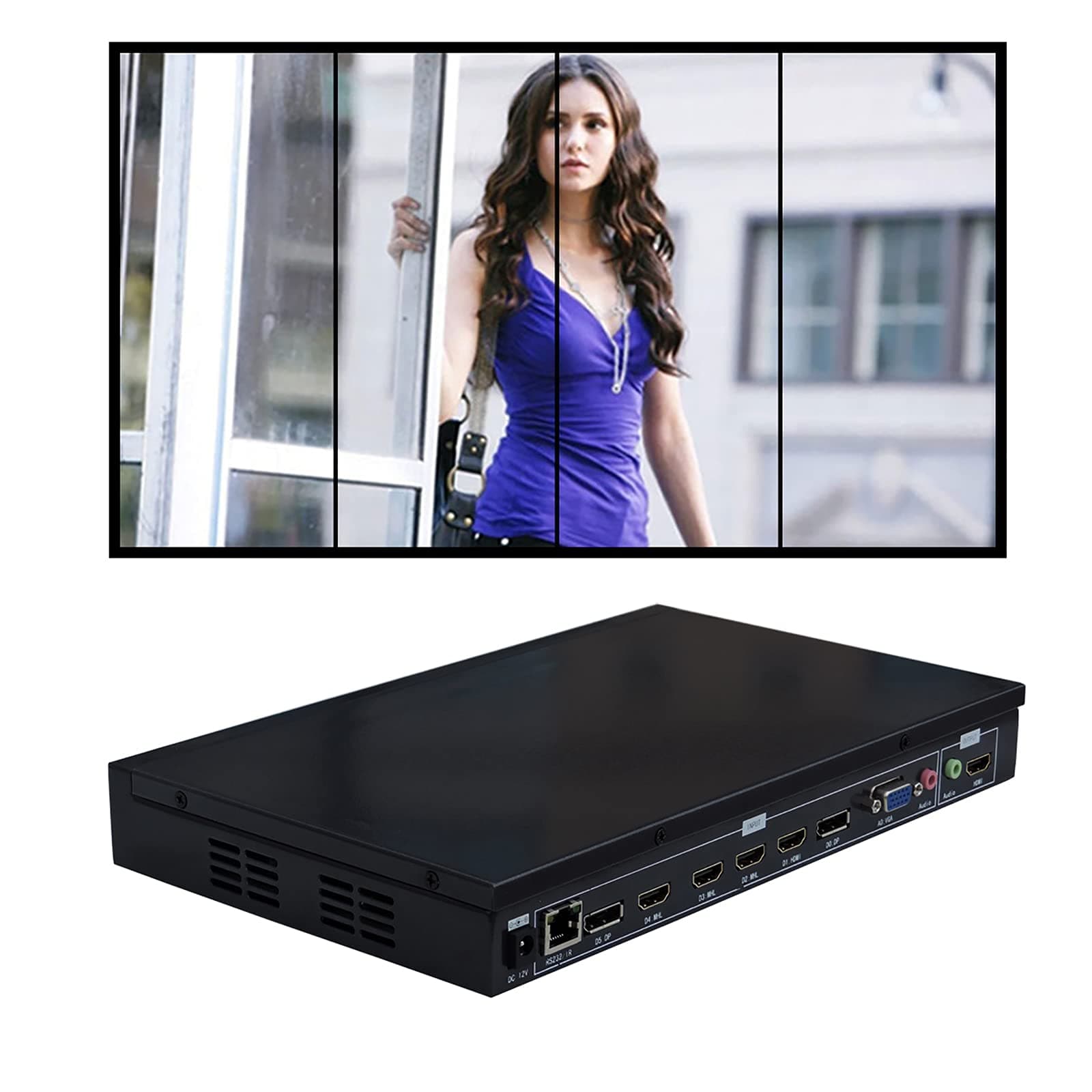 RIJER RJ270 VGA DP HDMI Audio Signal Input 640 * 480/60HZ to 1920 * 1200/60HZ Resolution Rotation 90 180 270 Degrees Upgraded Image Rotator with HDMI Audio Signal Output