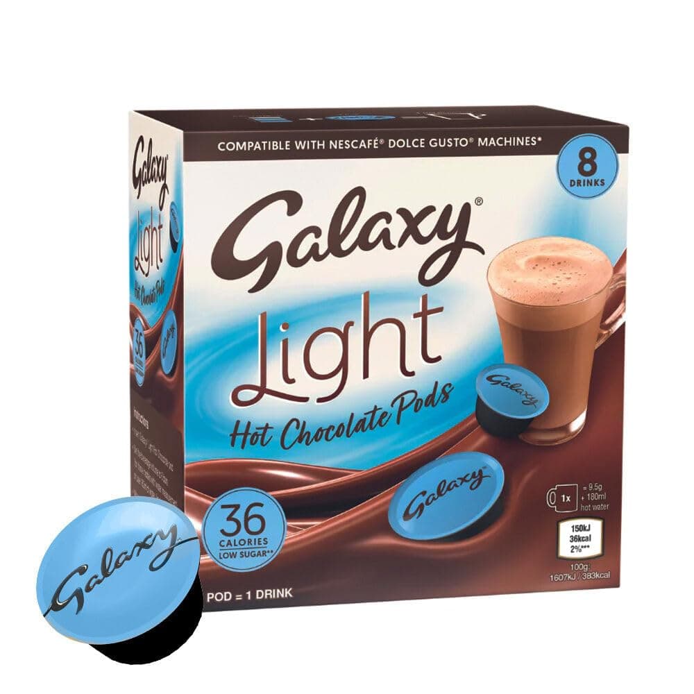 Galaxy - Dolece Gusto Compatible Capsules - Light Hot Chocolate - 8 Pods 96g Imported (Spain)