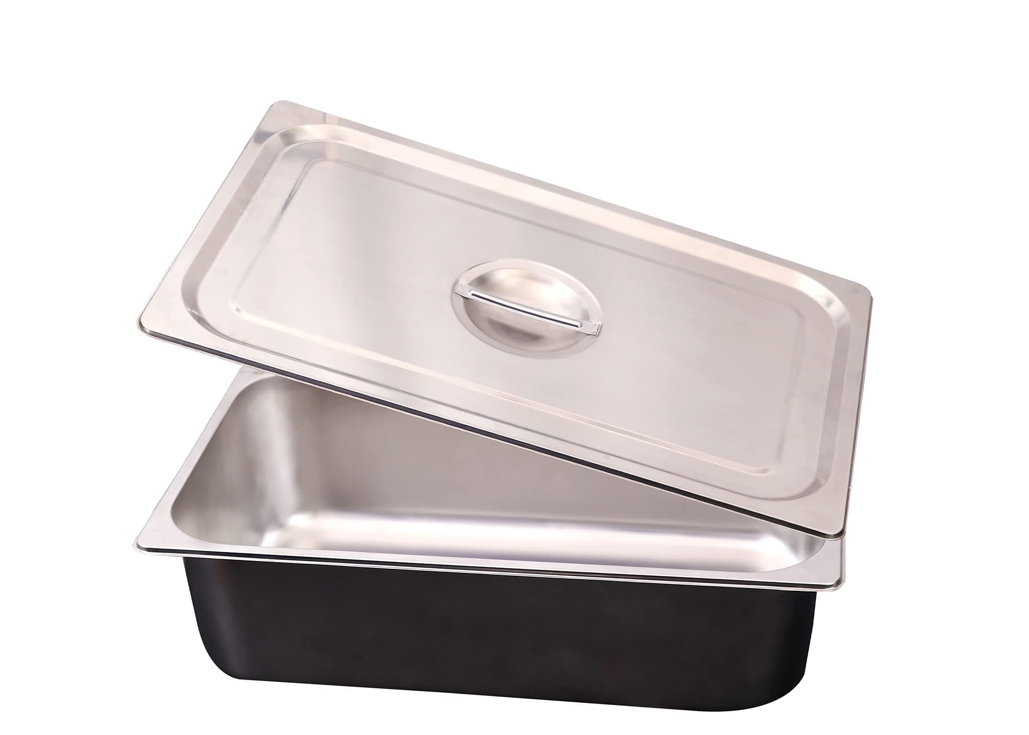 Malabar Trading Company Stainless Steel Gn Pan 1/1 150 mm Depth(6"), Gastronorm Pan with Lid (1/1 150 mm)