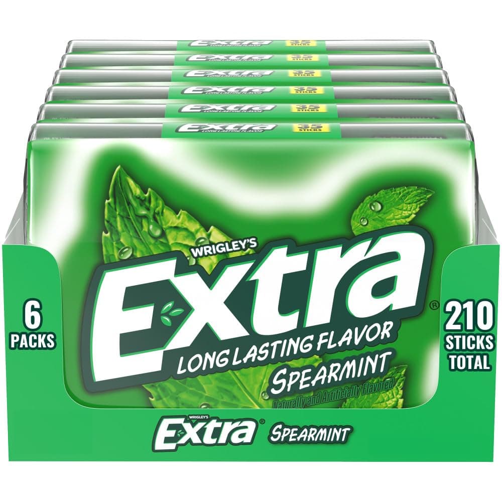 Extra Spearmint Sugar Free Chewing Gum Bulk Pack, 35 Count (6 Pack)