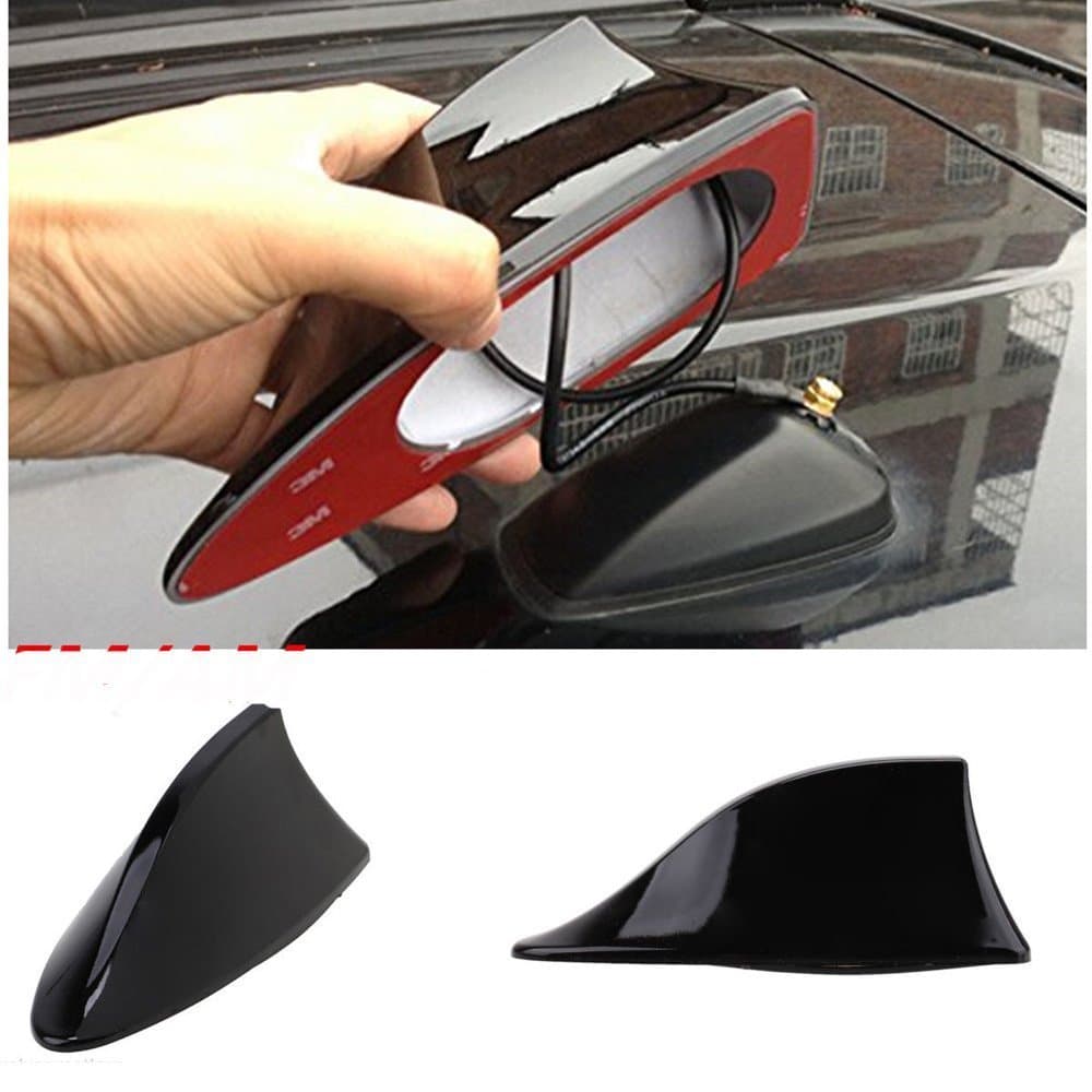 Motoway Car Shark Fin Roof Antenna Radio FM/AM Car Accessories Decorate Black for Maruti Suzuki Swift Dzire
