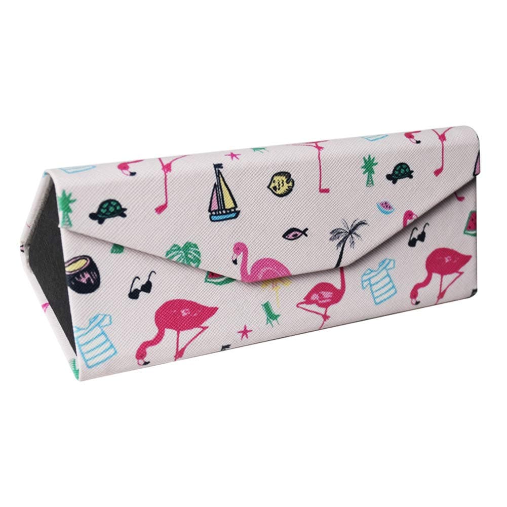 Foldable Glasses Sunglasses Case, Pu Leather Eyeglasses Case Holder for Men Women