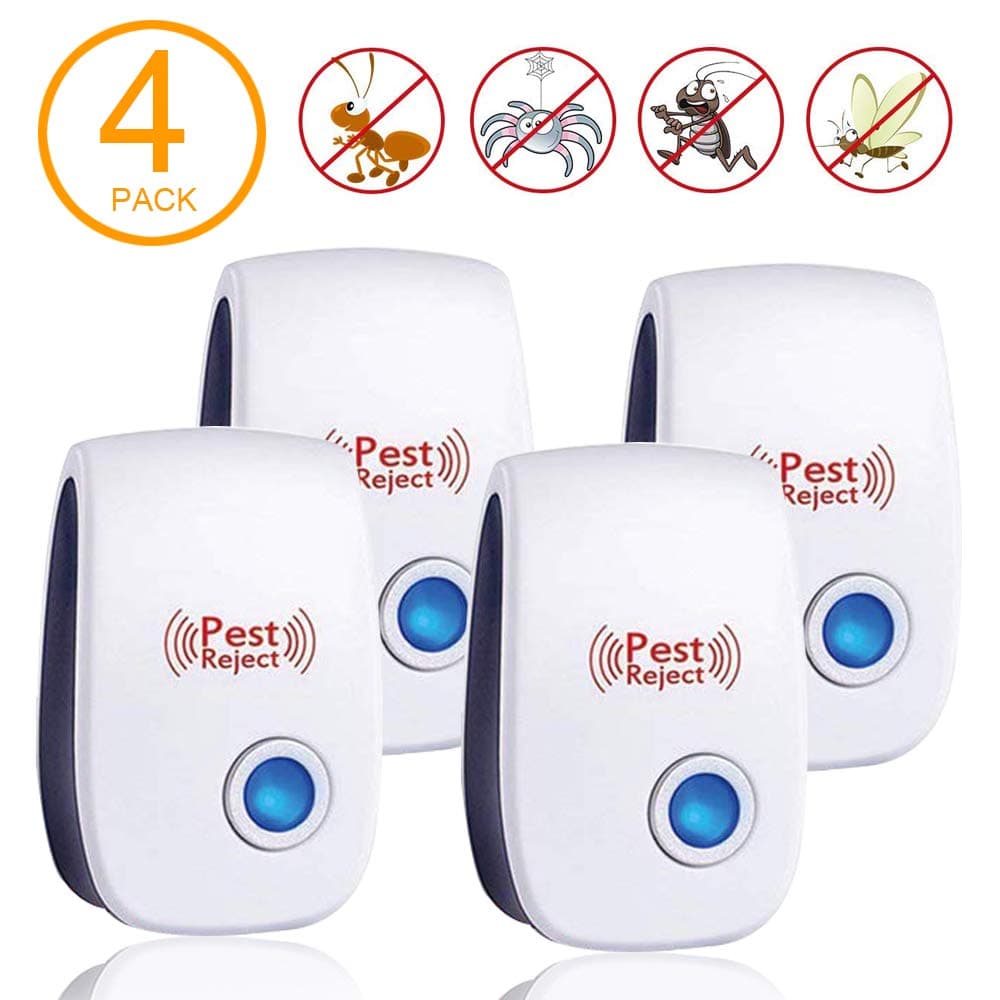 Fire Tracks Limited Ultrasonic Pest Repeller(4 Packs),Electronic Indoor Plug in for Insects Mice Ant Mosquito Spider Rodent Roach, Good Repellent for Children and Pets' Safe