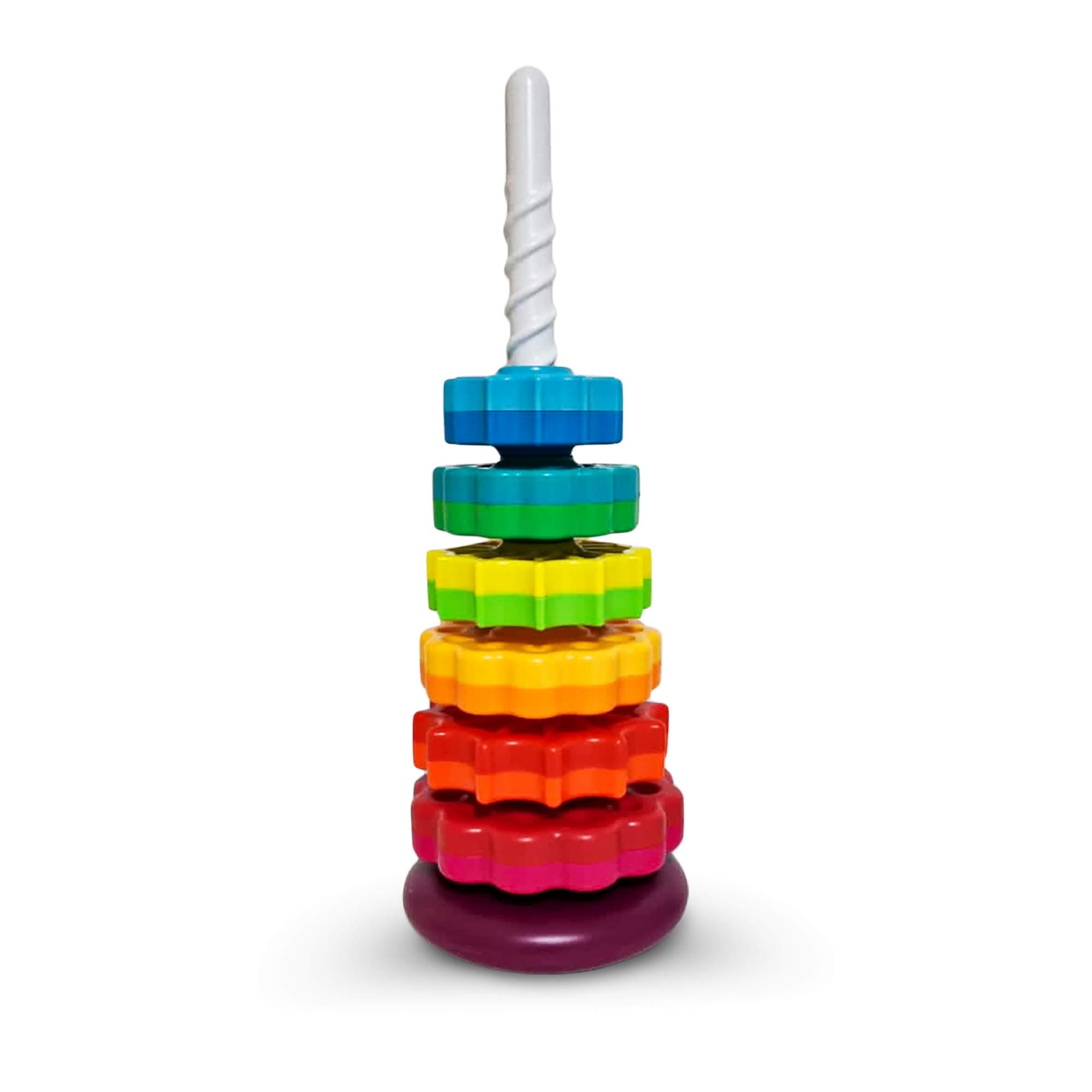 - ODELA Spinning Toy – Premium Stacking Toy for Kids – Strong ABS Plastic – Rainbow Spinning Wheel Toy – Fun and Engaging Brain Development Toys for Kids