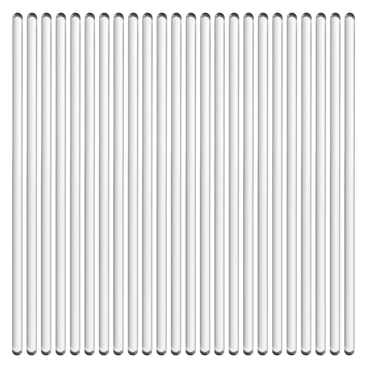 Glass Stirring Rod 12 Inch Length Stir Stick with Both Ends Round 24 pcs/pk