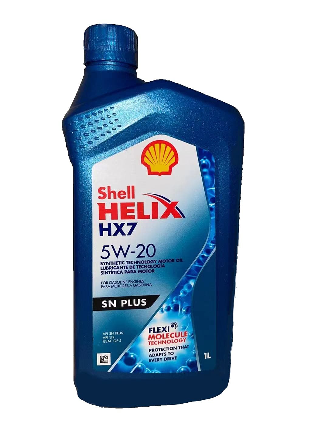 Shell Helix HX7 SN Plus 5w-20 Synthetic Motor Oil, 1 Liter (6 Liters)