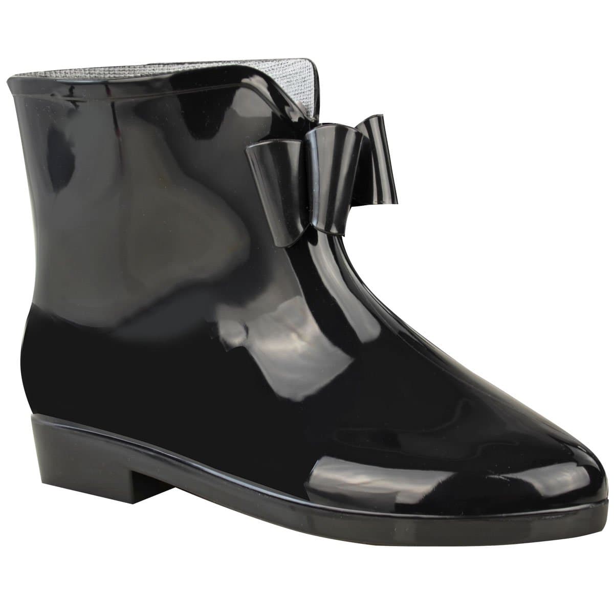 Womens Rain Shoes Wellington Boots Black Ankle Wellies Ladies Snow Boot Summer Festival Chelsea Short Bow Garden Shoe