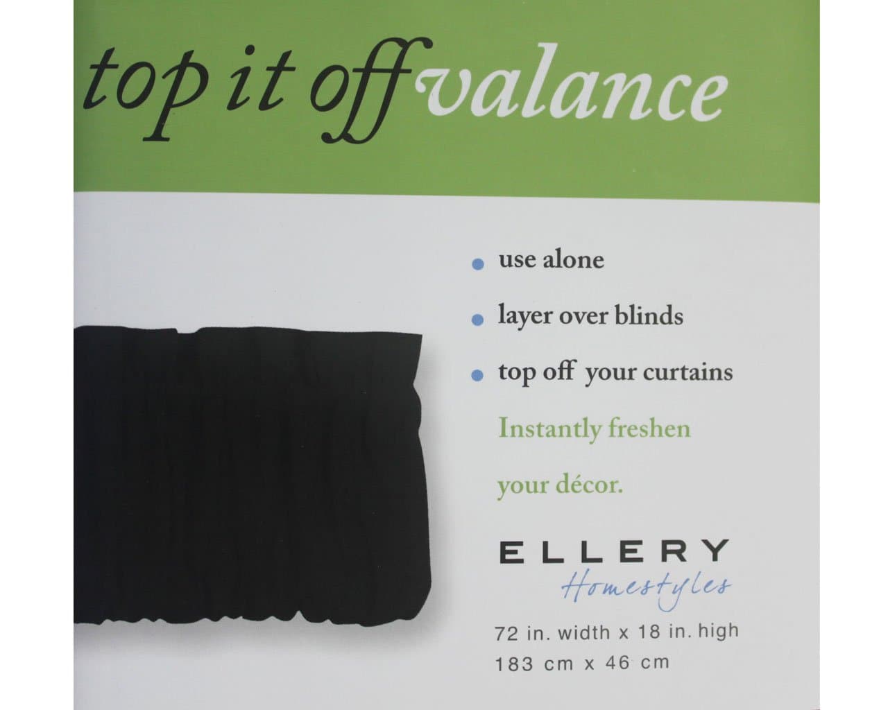 Ellery Homestyles Top It Off Valance - Texture Black