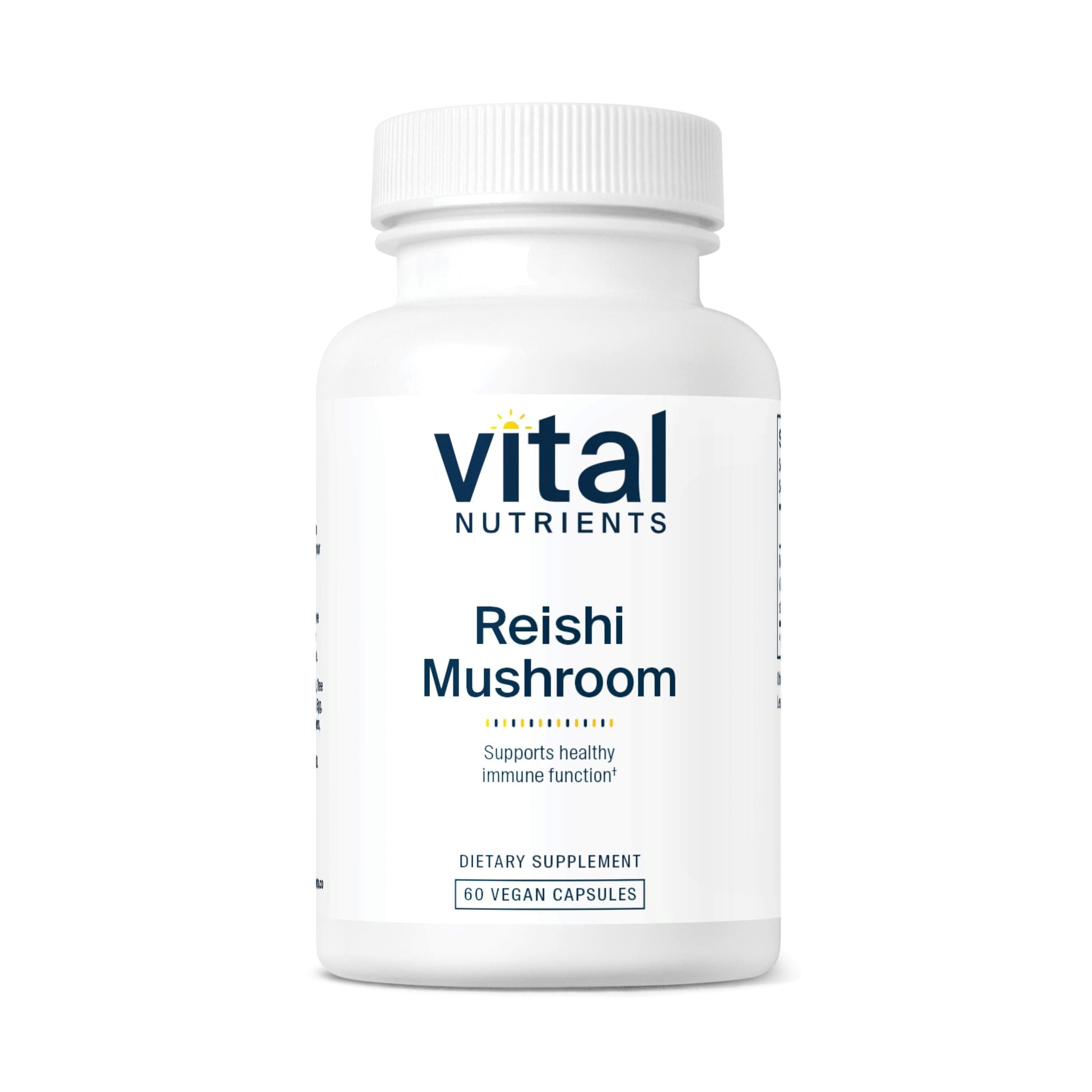 Vital Nutrients - Reishi Mushroom Extract - Supports Healthy Immune Function - 60 Vegetarian Capsules per Bottle - 500 mg