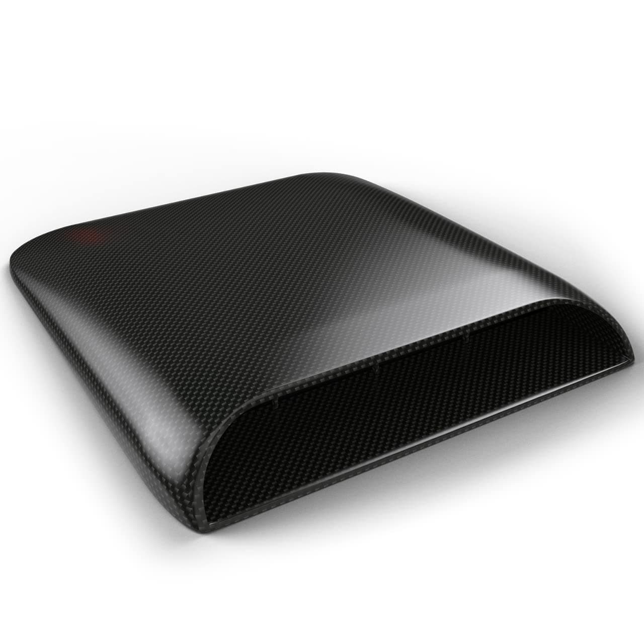 TUINCYN Universal Hood Vent Scoop Auto Car SUV Decorative Air Flow Intake Trim Hoop Vent Cover, 1 Pack (Carbon Fiber)