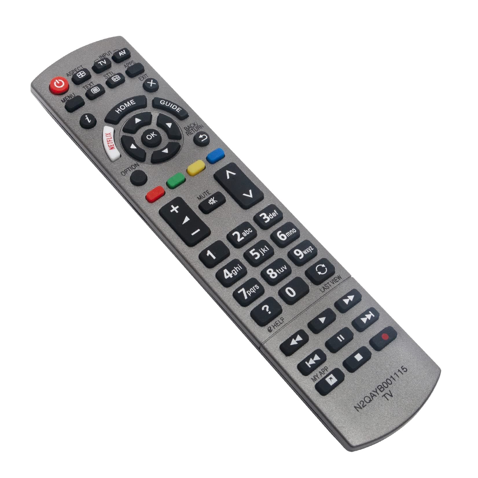 AULCMEET N2QAYB001115 Replacement Remote fit for Panasonic 4K OLED Smart TV TX-40EXF687 TX-58EXW784 TX-65EX610E TX-55EXN688 TX-65EXW784 TX-75EX750B TX-75EX780E TX-43EXW754 TX-49EX610E TX-50EXW735