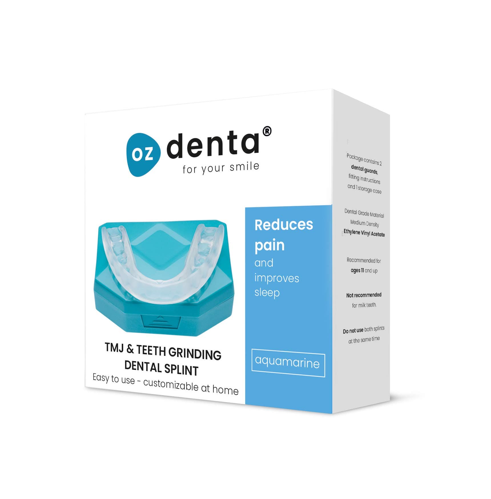 OzDenta 2 x Professional Dental Splint and Mouth Guard, Custom Fit Bite Guard