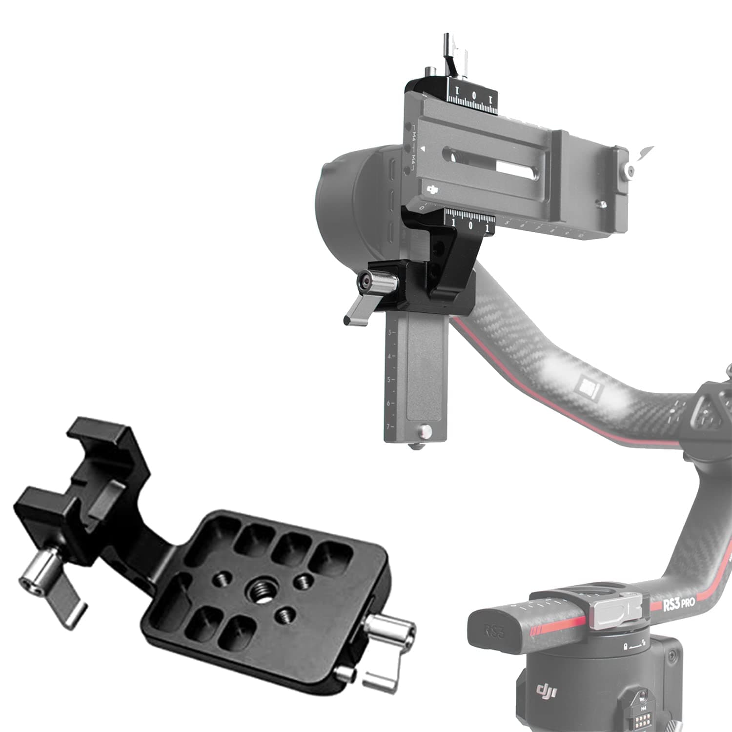 RS3 Vertical Camera Mount,Robust Portrait Mounting Solution Compatible with DJI RS 2/RS 3/RS3 PRO for IG YouTube Video Extended Vertical Shooting