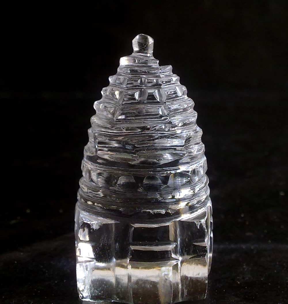 Stonechannel Crystal Quartz {Sphatik} Shree Yantra 12 To 16 Gm