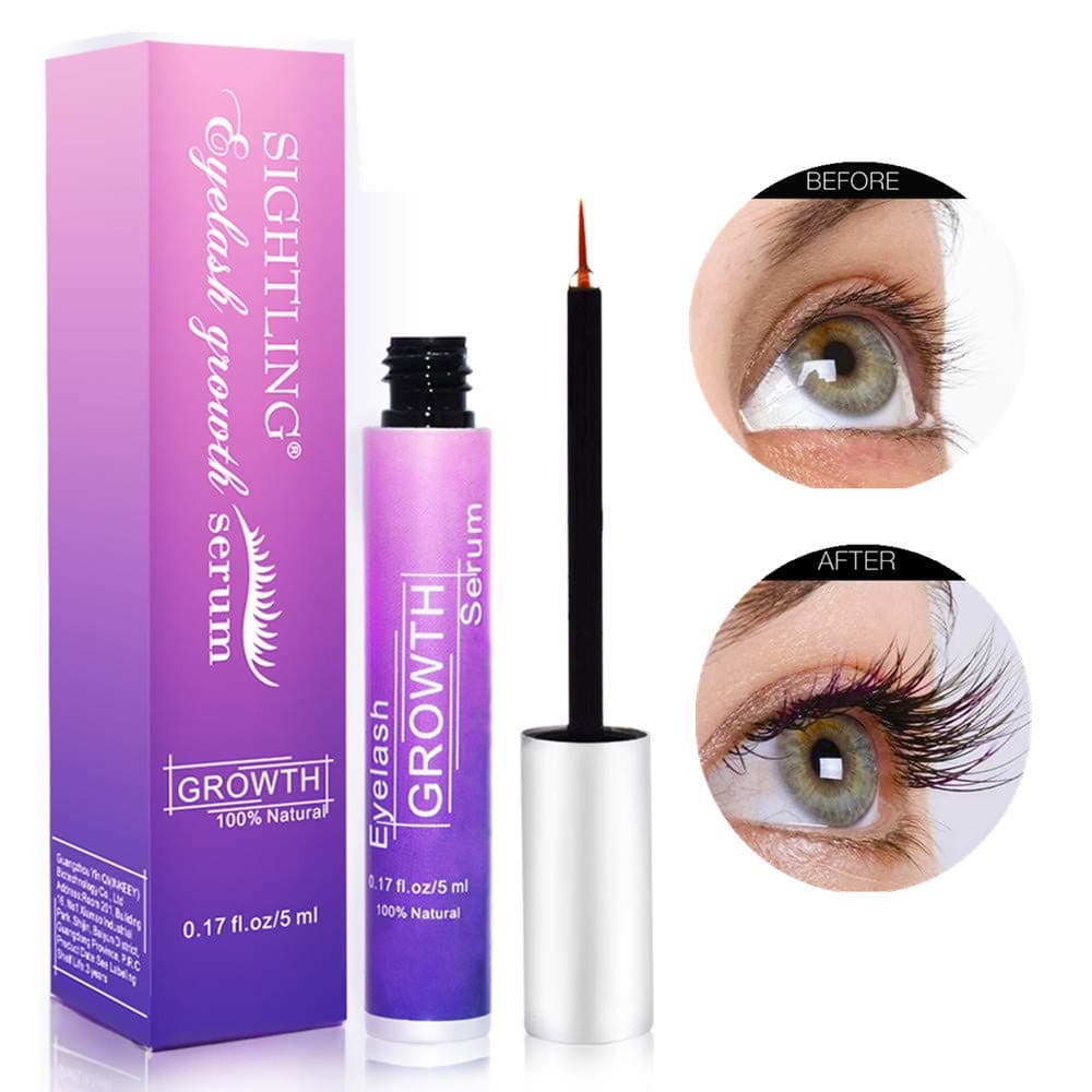 SIGHTLING 5ML Eyelash Growth Serum Eyebrow Enhancer Serum Professional Eyelash Booster for Naturally Longer, Fuller & Thicker