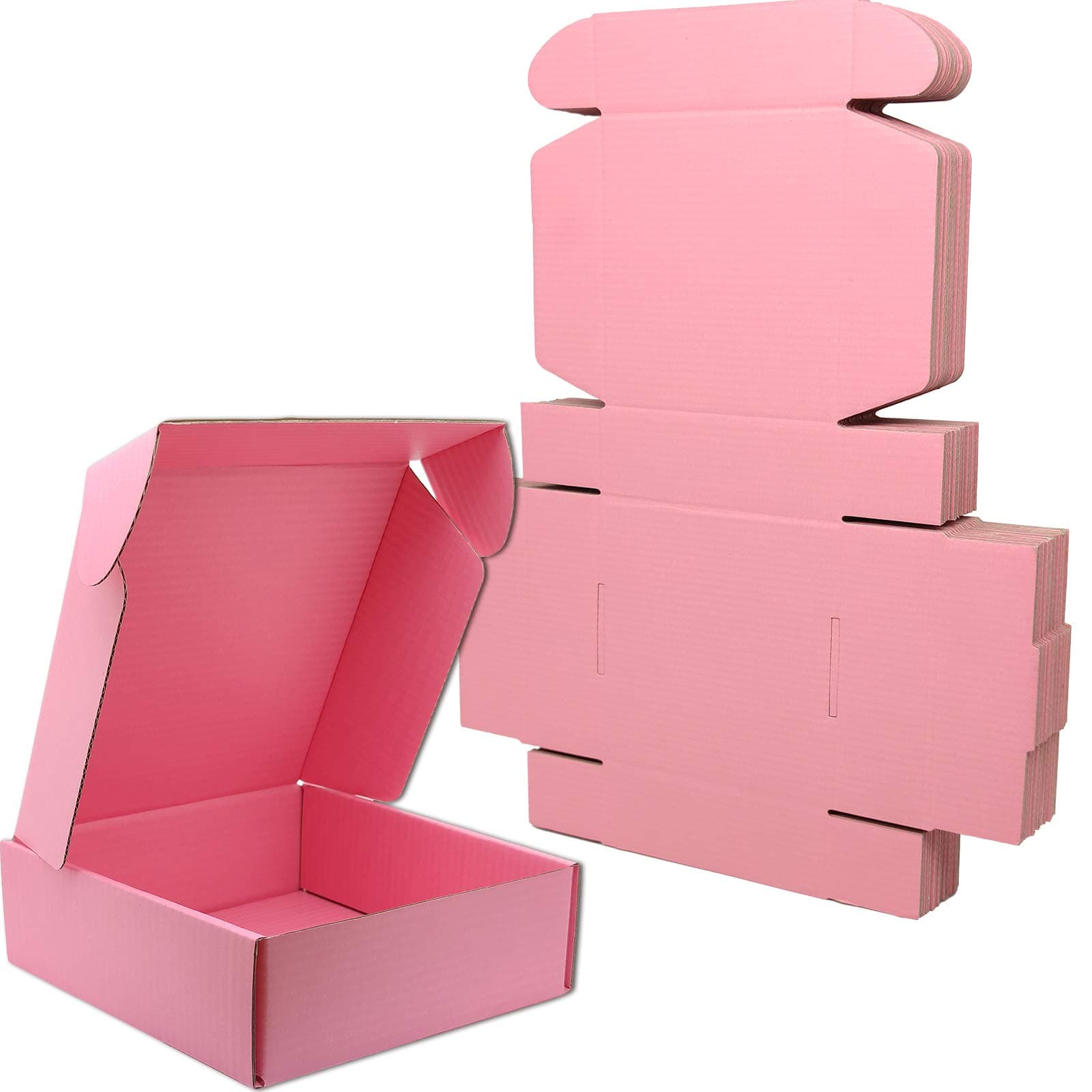 Small Pink Shipping Boxes for Small Business Pack of 25-6x6x2 inches Cardboard Corrugated Mailer Boxes for Shipping Packaging Craft Gifts Giving Products
