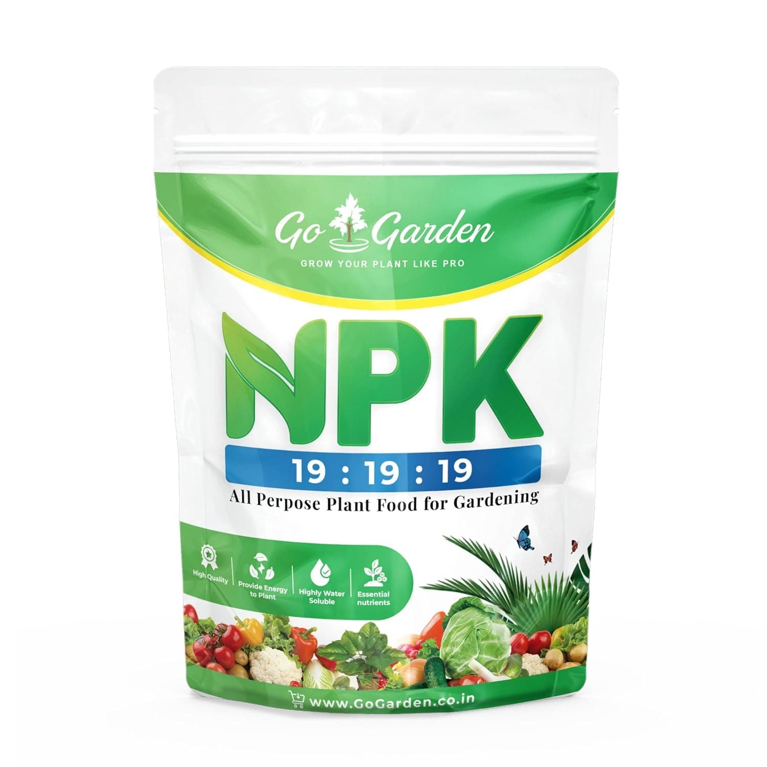 Go Garden NPK 19 Plant Booster & Enhancer | Complete Plant Food for Growth Boost and Maximum Production | Ideal for Home, Garden & Outdoor Plant Care 400 G