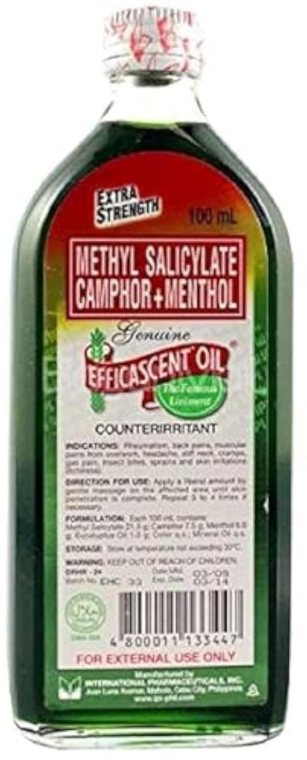 VIYA METHYL SALICYLATE CAMPHOR + MENTHOL Genuine Efficascent Oil Extra Strength 100 ML Bottle