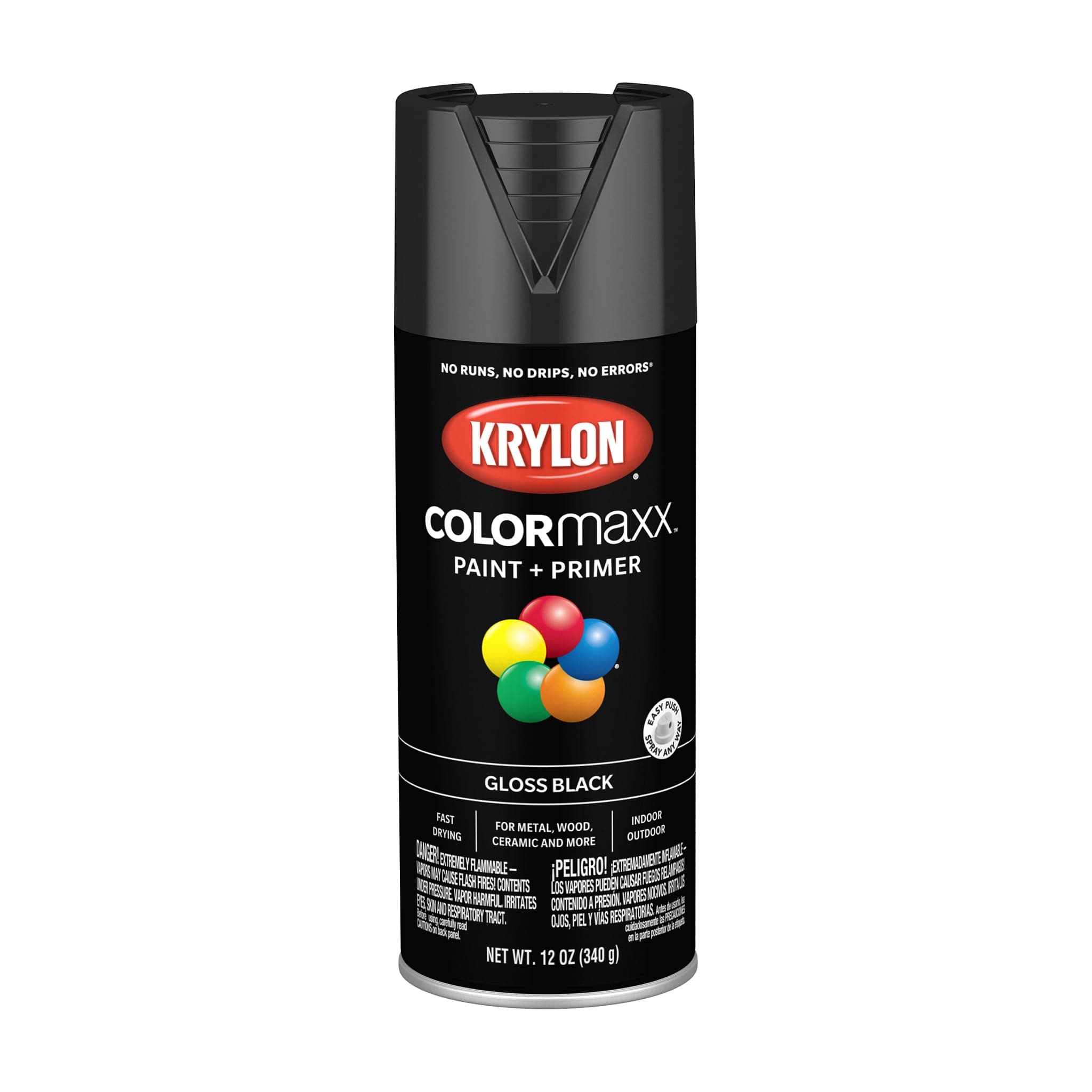 COLORmaxx Paint + Primer Gloss Black