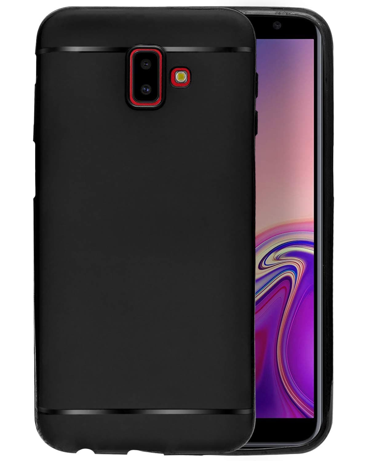 ECellStreet® Silicon Soft Back Cover Protective Case for Samsung Galaxy J6 Plus (Black)