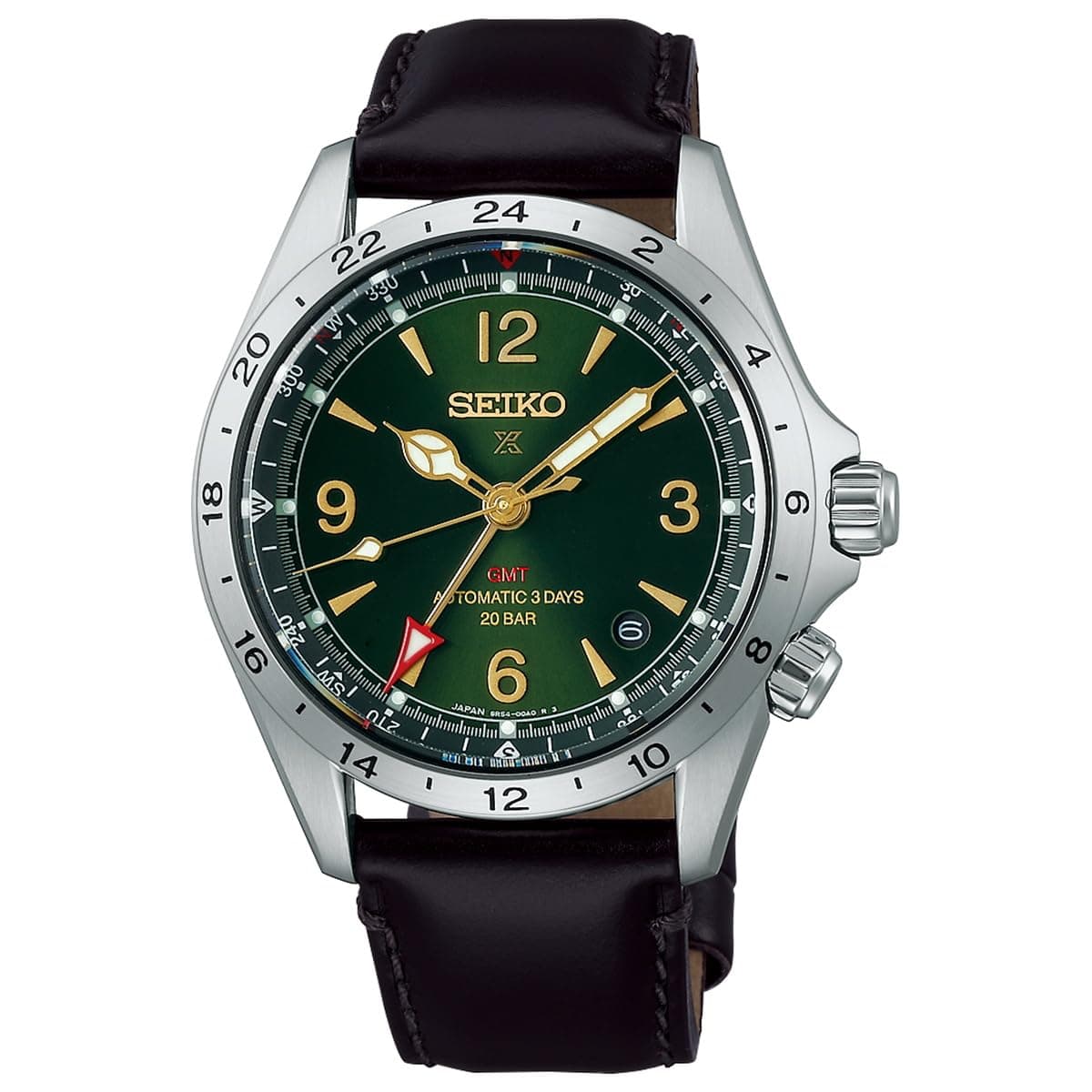 SEIKO SBEJ005 PROSPEX Alpinist Mechanical GMT Leather Band Men's Japan Import New