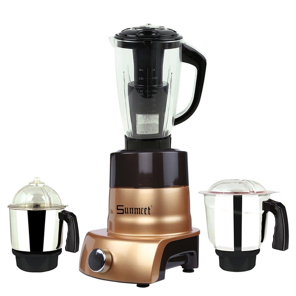 Sunmeet 1000 Watts Mixer Grinder 3 Jar (1 Medium Jar, 1 Juicer Jar and 1 Chuntey Jar) Direct Factory Outlet, Save On Retailer Margin. Make in India