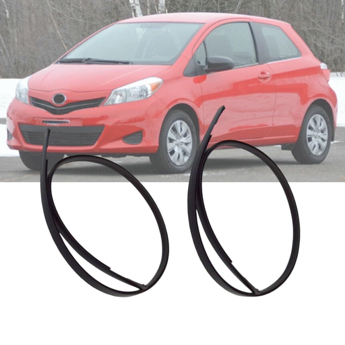 1Pair Roof Drip Molding Sealing Strip for Toyota Yaris Hatchback 2012 2013 2014 Left and Right Side Roof Molding Drip Weatherstrip 7555152200 7555252180