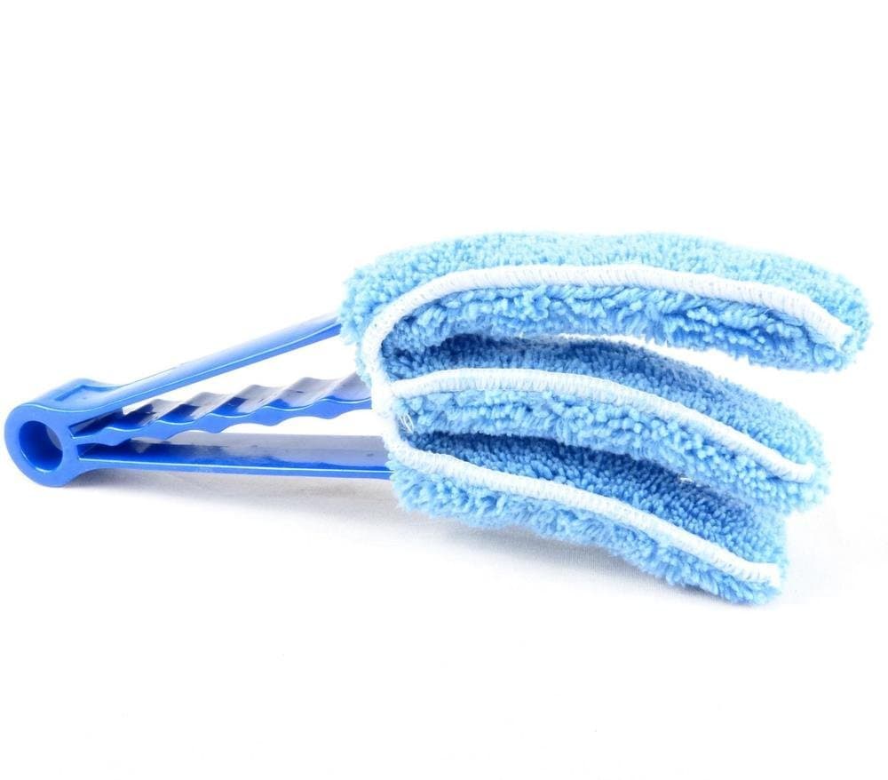 2 x Ashley Housewares Triple Venetian Blind Cleaner - Removable, Hand Washable Microfibre Fabric Duster For Wet Or Dry Cleaning Of Slats