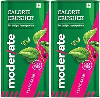 Moderate Calorie Crusher | Berberine + White Mulberry Leaf | GLP-1 Activator | Supports Weight Management & Metabolism | Natural Carb Blocker & Appetite Support | Ayurvedic Tablet | 30 Tabs (Pack of 2)