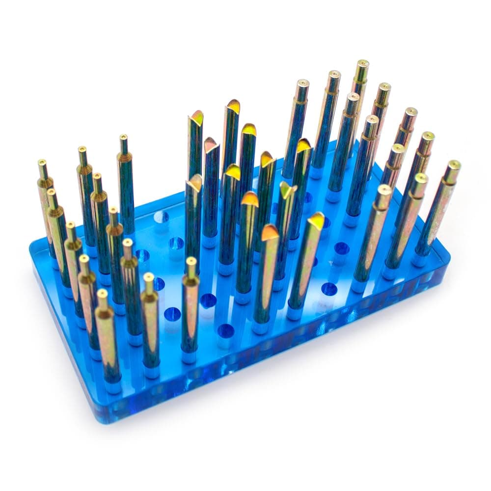 34PCS High Precision Gem Dopsticks Set, Diameter 6MM Length 65MM Gemstone DOP Stick with Storage Box Stone Faceting Grinding Tool (34PCS)