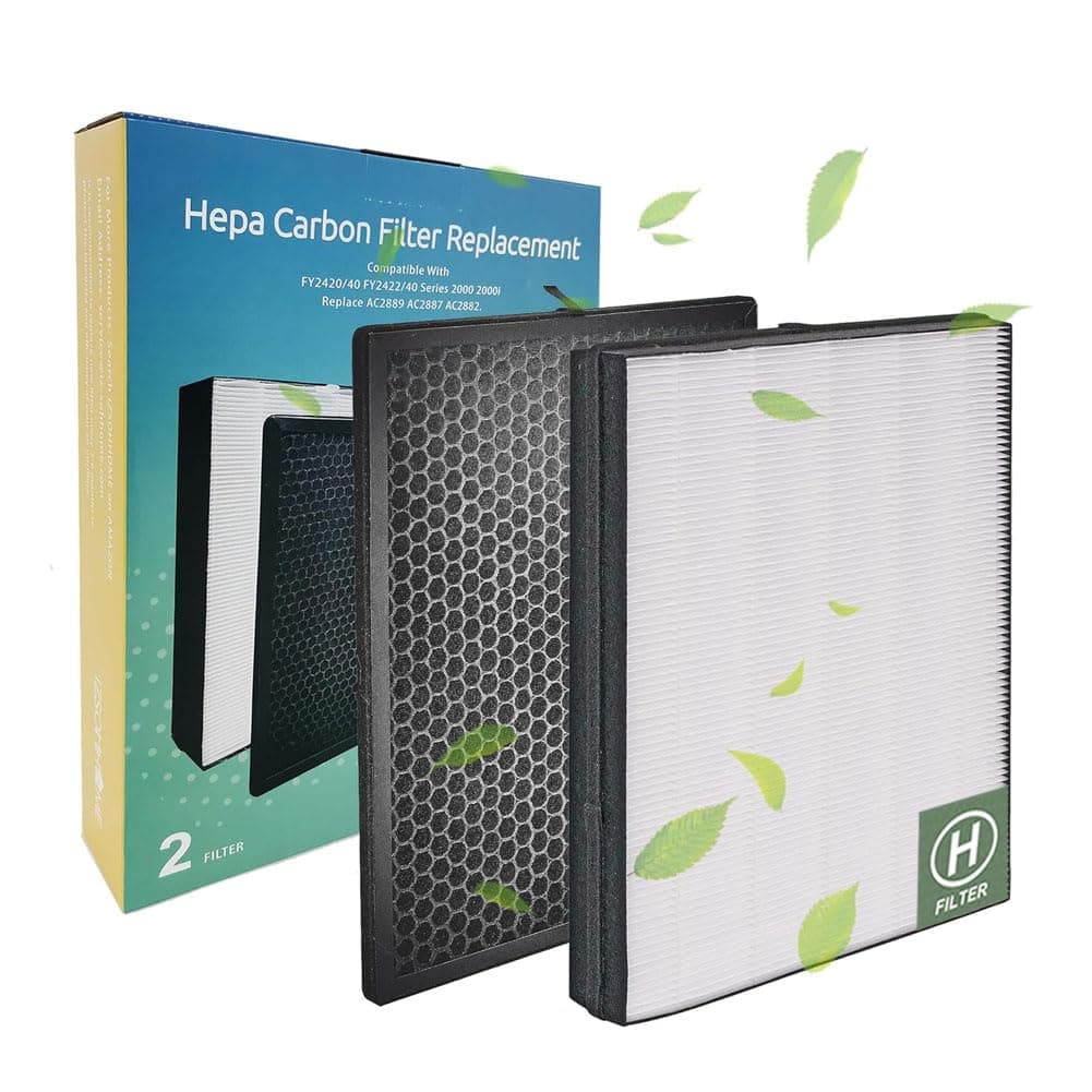 Philips FY2420/40 FY2422/40,Compatible with Philips 2000 2000i Series,FY2420/40 FY2422/40,Replace AC2889 AC2887 AC2882 Filter(HEPA Filter+C Filter)