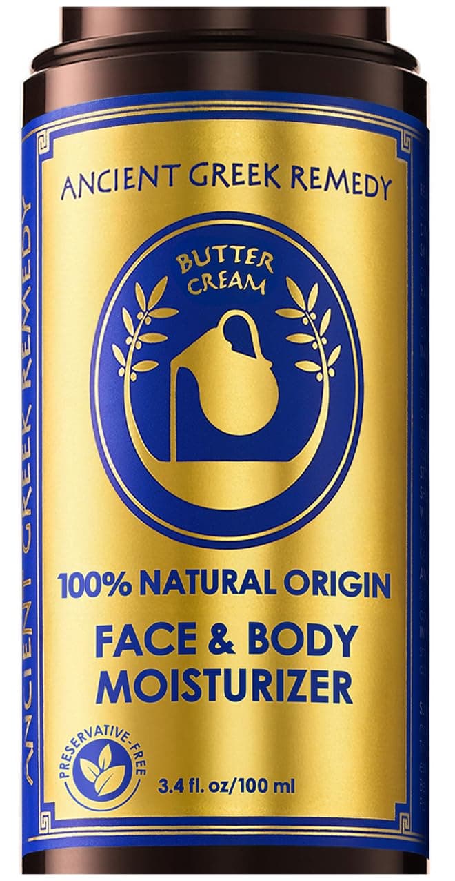 Organic Anti Aging Face and Body Butter Cream for Dry Skin, Hair, Hands, Cuticle, Nails. Made of Almond, Olive, Jojoba Vitamin E, Lavender oil. Day and Night Moisturizer for Women and Men