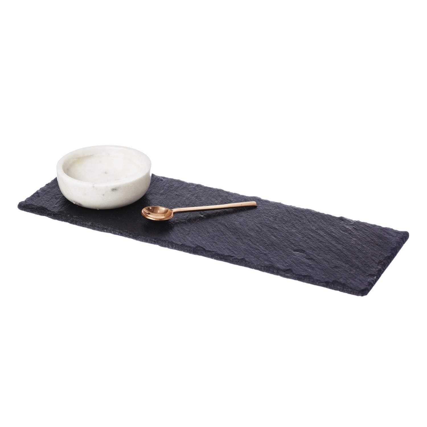 The Just Slate Company Marble & Slate Serving Set