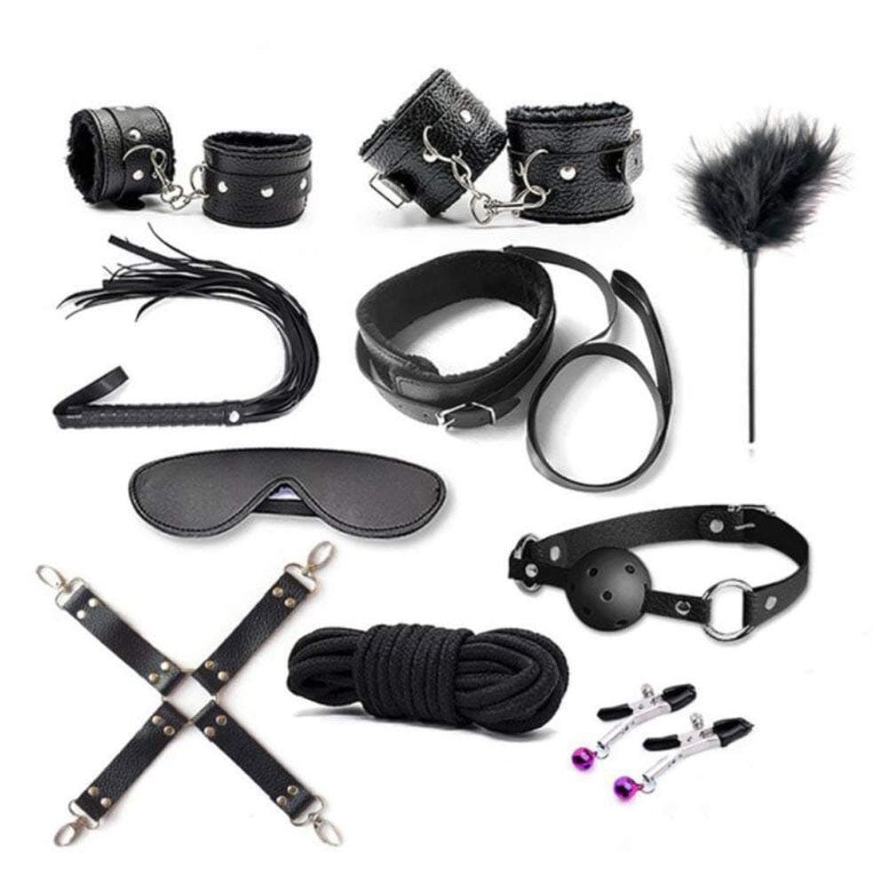 OUHUI SM Kit Sexy Toy, Bundled Toys 10 Piece Set Bundle Binding Toy for Couple Role Playing Game,10piecesset