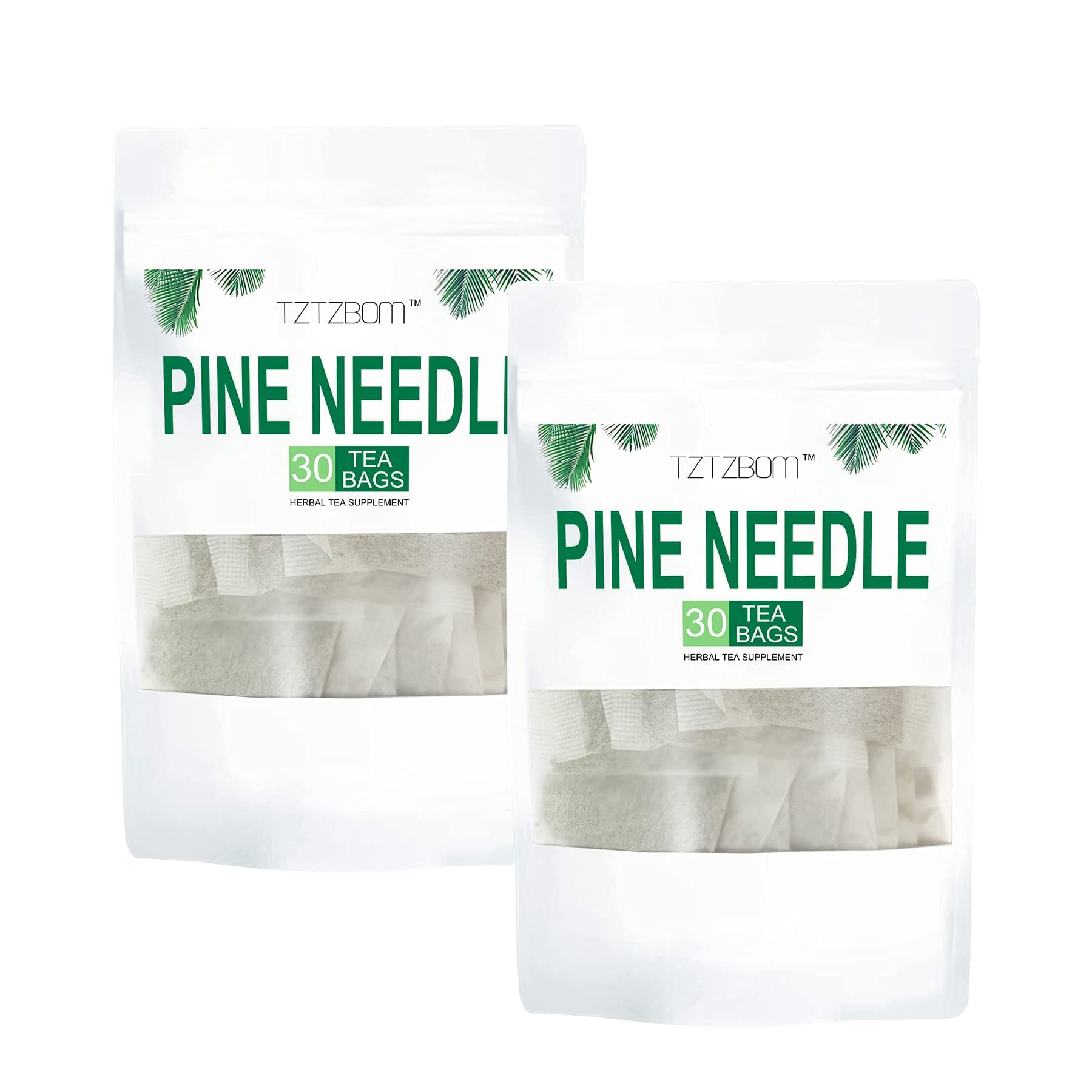 Pine Needle Tea Bags, 30 Teabags, Pine Needles Herbal Tea (2 PCS)