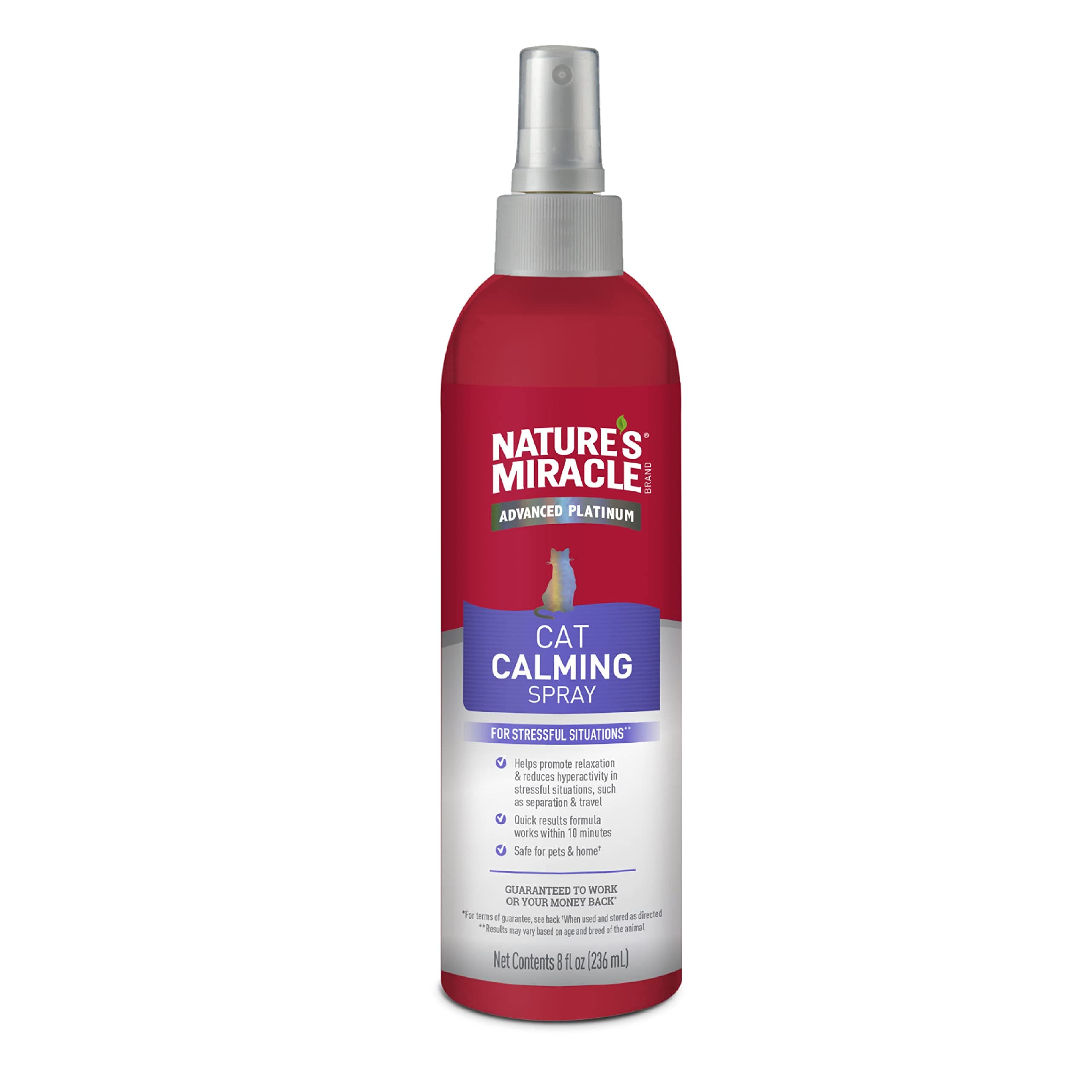 Nature’s Miracle Cat Calming Spray, 8 Ounces, Stress-Reducing Formula for Cats