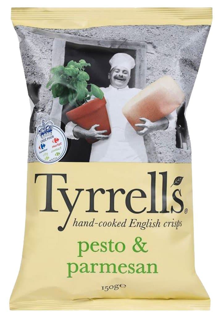Tyrrell's Chips Pesto et Parmesan 150g (lot de 3)