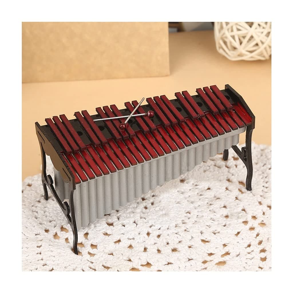 DWQ Mini Marimba Model with Box, Miniature Musical Instrument Desktop Decoration for Shooting Props/Music Gift (Size : 12cm)
