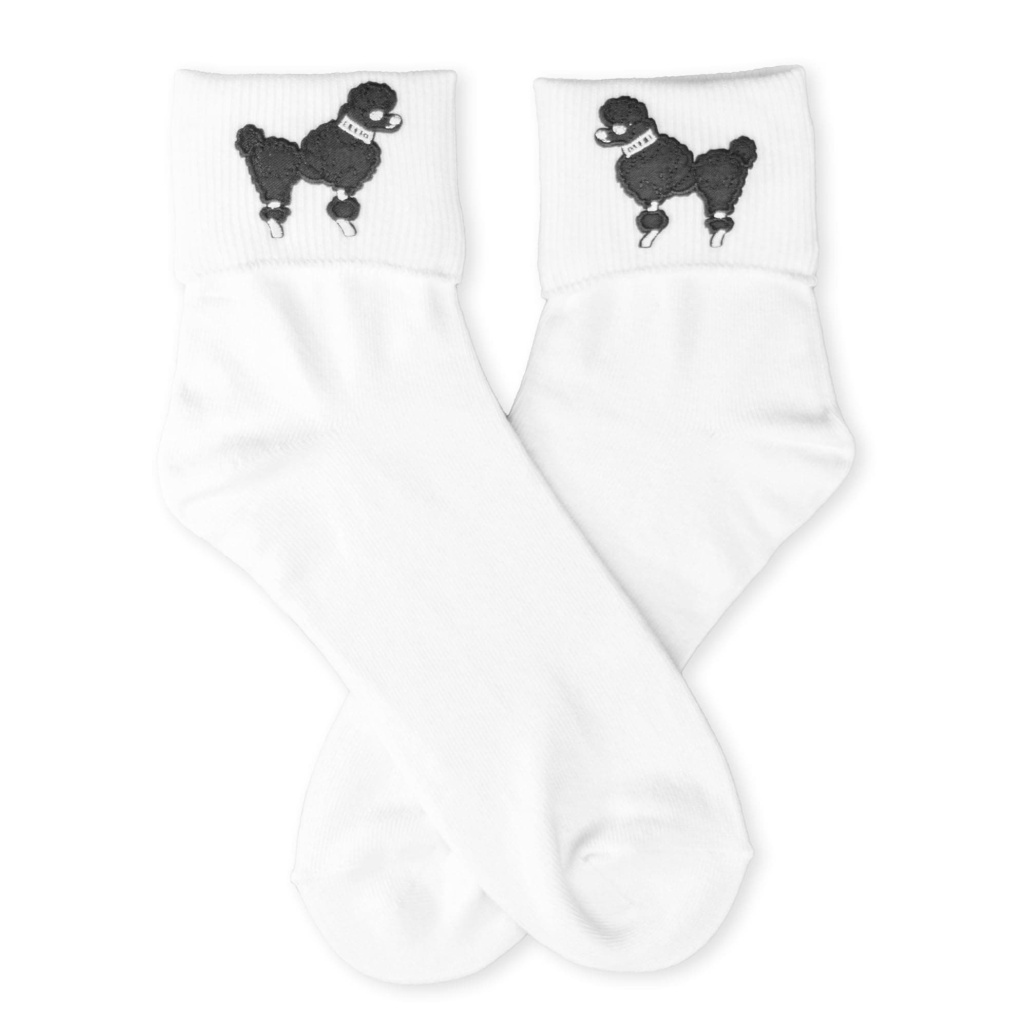 Womens Bobby Poodle Sock with Poodle Applique for Adult