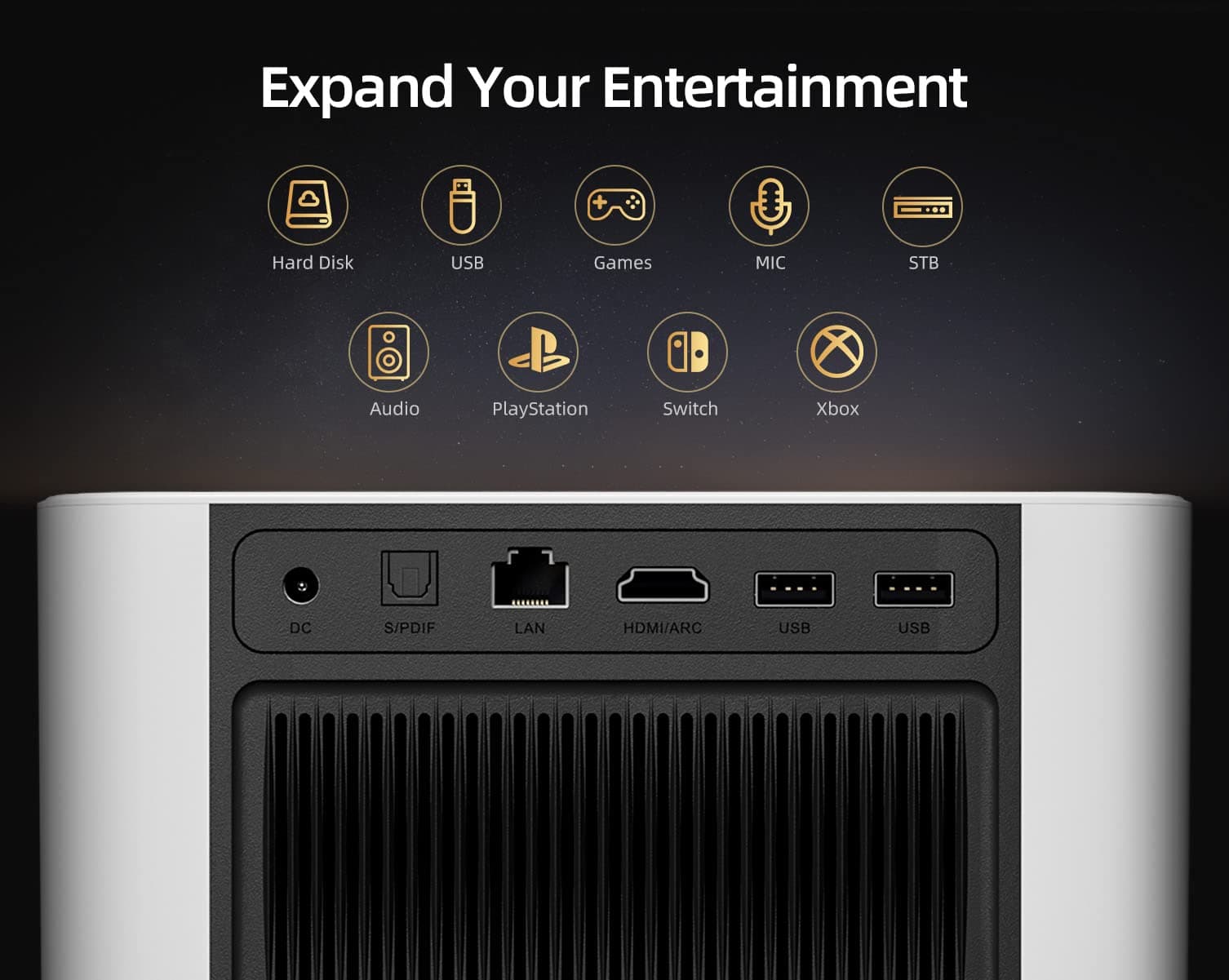 Dangbei Neo DLP Projector 1080P Full HD, 540 ISO Lumens, Official Netflix, Auto Focus & Keystone, Dolby Audio, 120" Screen, Mini Smart Projector with Wi-Fi & Bluetooth for Home Cinema and Office Use