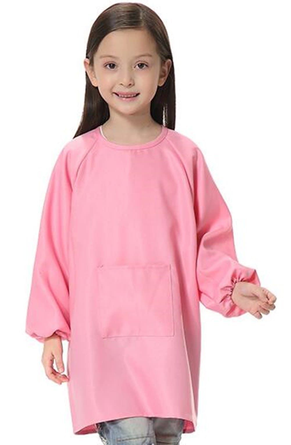 ER Shop Children Korean Polyester Anti Dressing Gowns Overalls, Children's Apron Children Suit Wholesale Custom Painting Children Clothing Aprons (Height(1.2M-1.4M), Style-10)