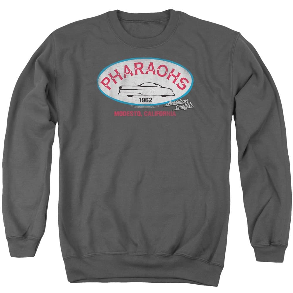 American Graffiti Pharaohs Mens Crewneck Sweatshirt Charcoal 3X