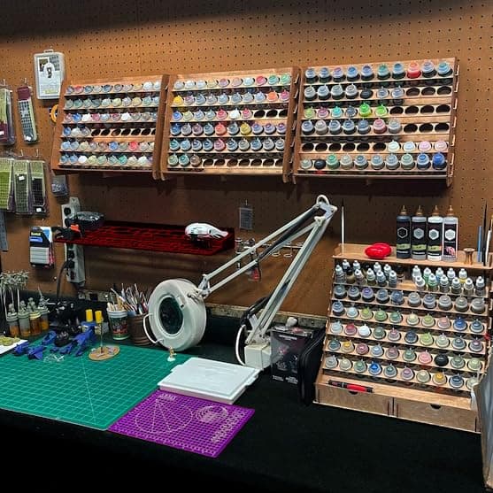 Vallejo Paint Rack Organizer with 72 Holes for Miniature Paint Set - Wall-mounted Wooden Craft Paint Storage Rack - Craft Paint Holder Rack 16x5.2x12.6 inch