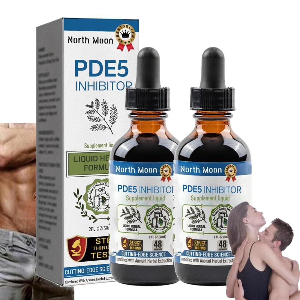 Aafq Pde5 Inhibitor Supplement Drops, 60ml Natural Pde5 Inhibitors Drops for Men (120ml)