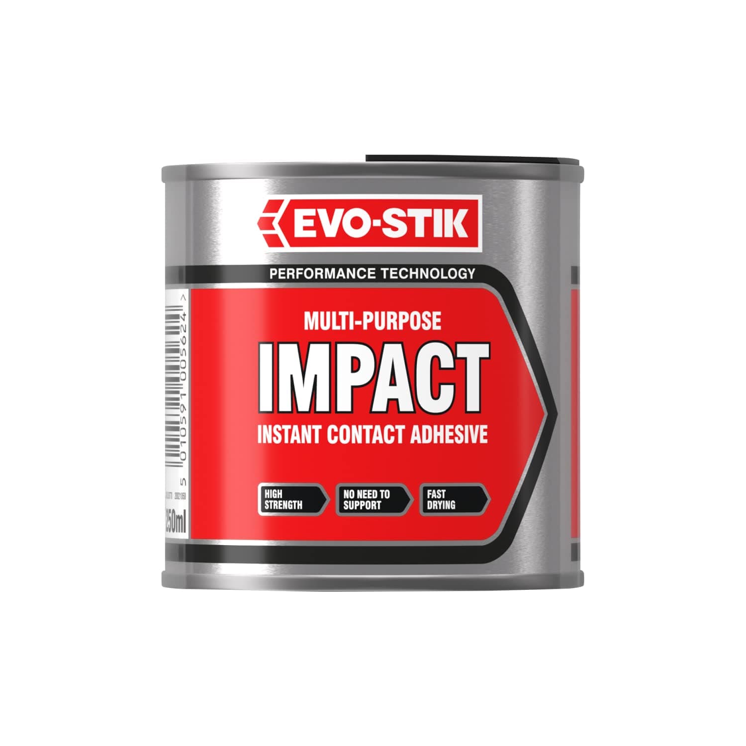 Impact Adhesive, Multipurpose, High-Strength Adhesive, Bonds Instantly on Contact, Fast Drying, 250ml Tin